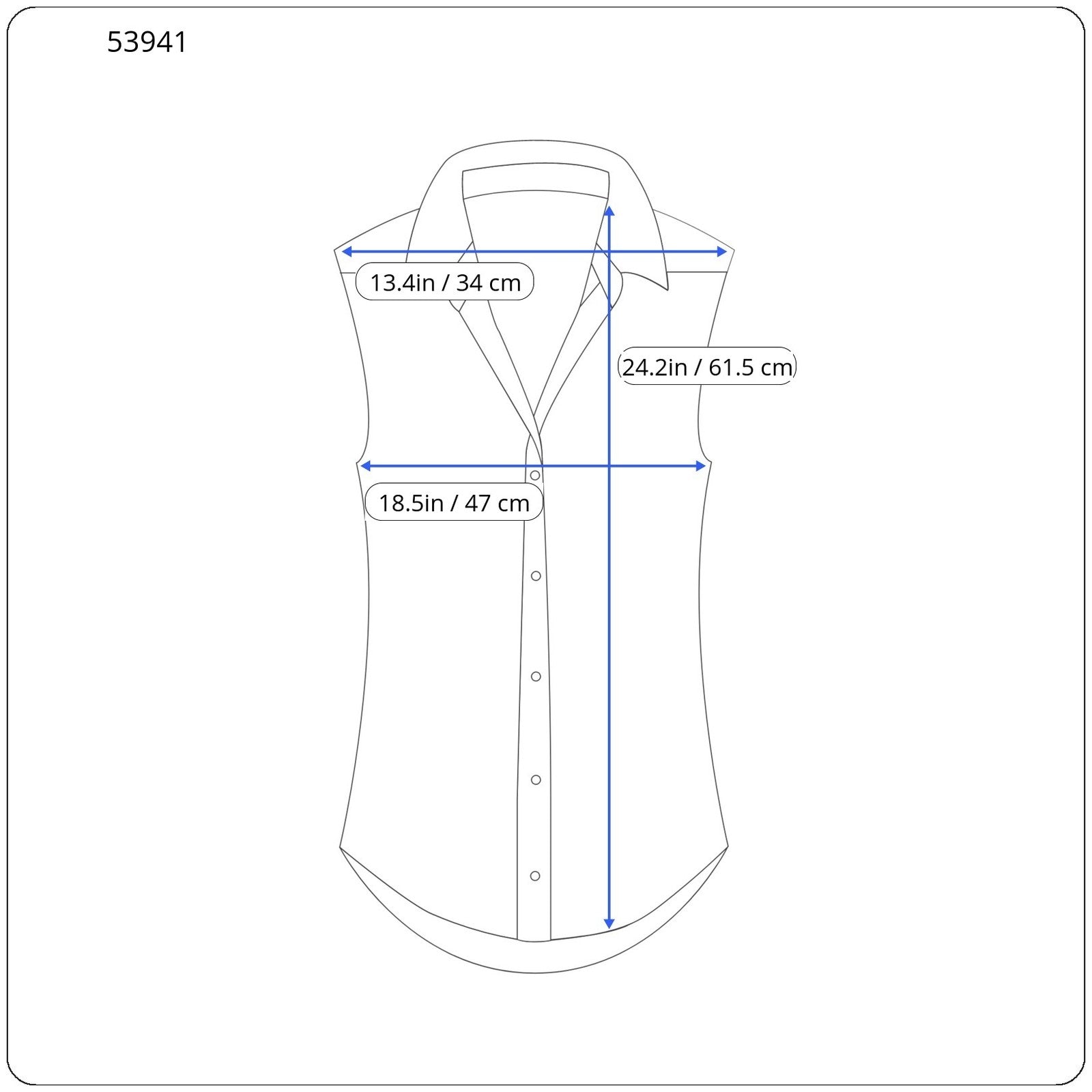 SUISTUDIO Georgie Womens Blouse UK12 Navy Sleeveless Lightweight Round Neck