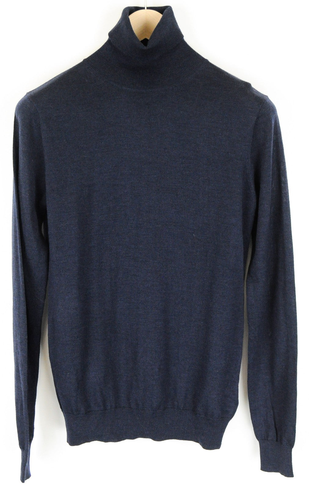SUISTUDIO Hunter Womens Sweatshirt L Navy Wool Long Sleeve Turtle Neck