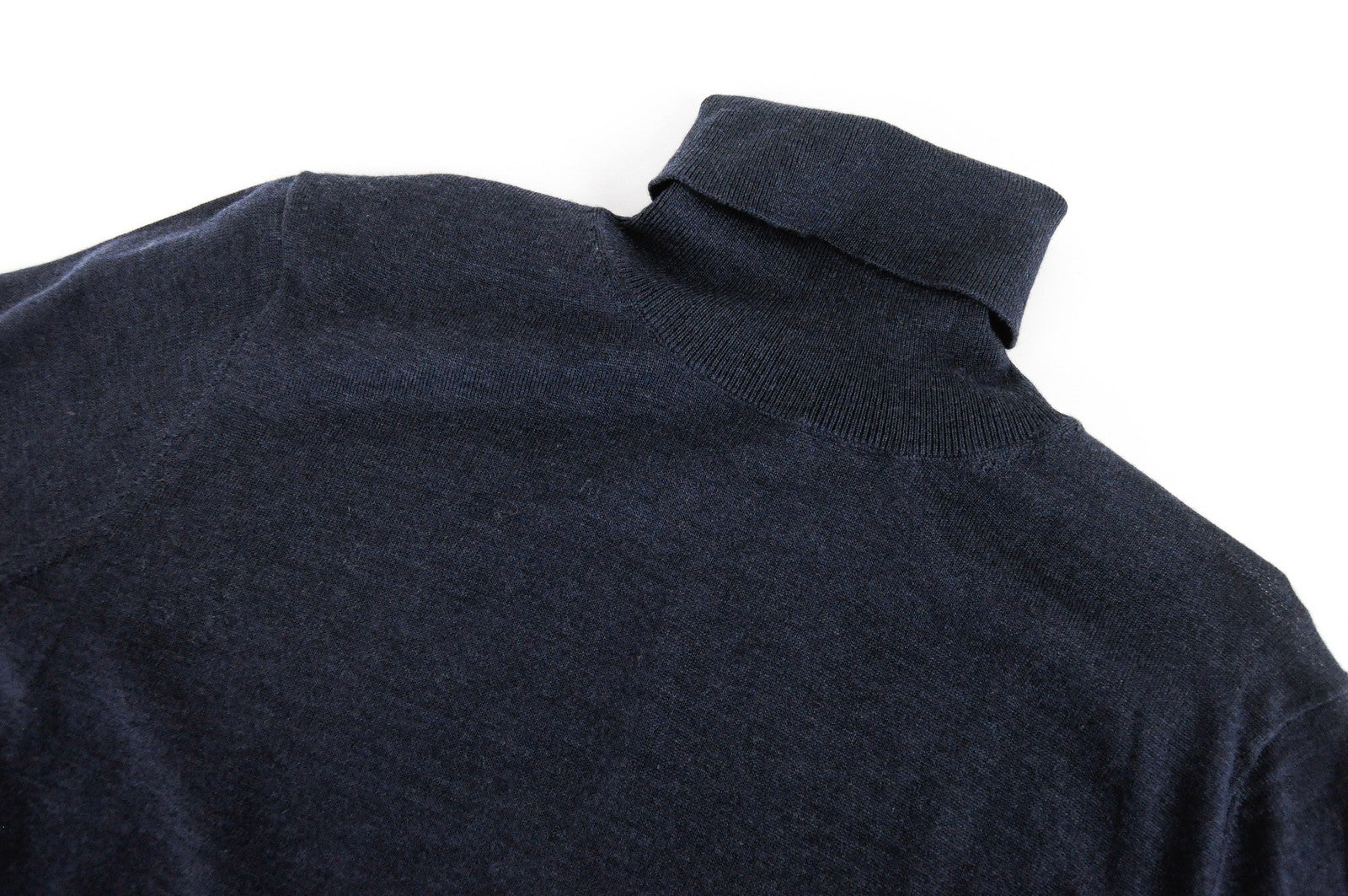 SUISTUDIO Hunter Womens Sweatshirt L Navy Wool Long Sleeve Turtle Neck