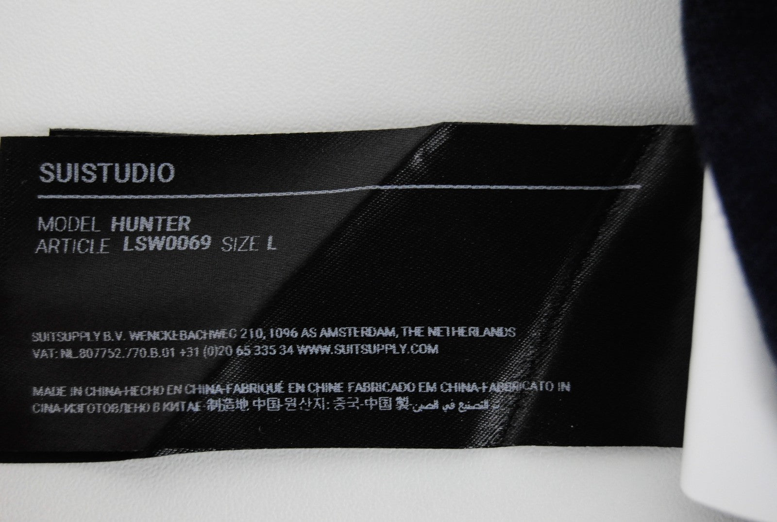 SUISTUDIO Hunter Womens Sweatshirt L Navy Wool Long Sleeve Turtle Neck