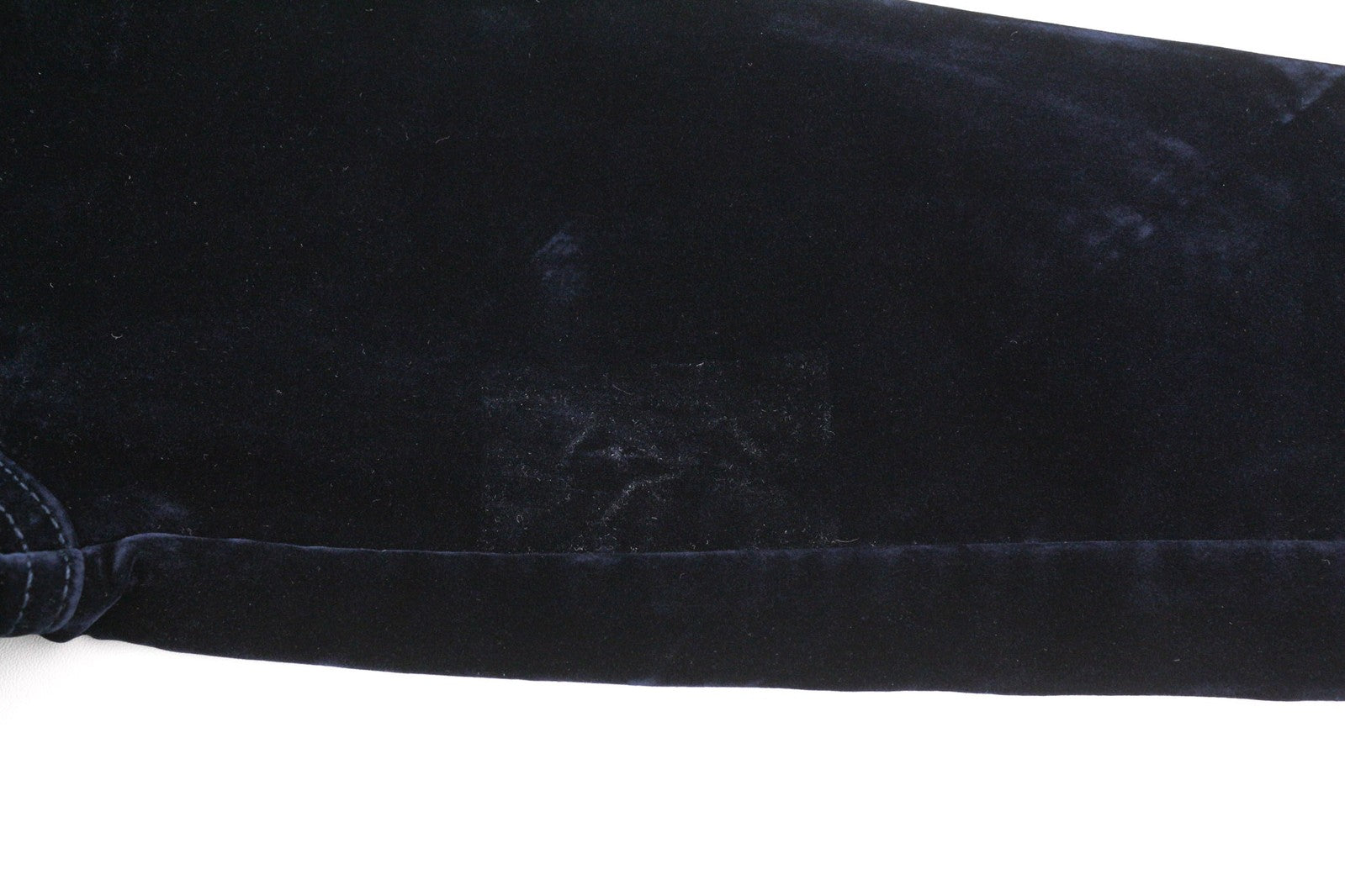 NUDIE Tove Women Jacket M Blue Velvet Neck Buttoned Dark Long Sleeve Logo