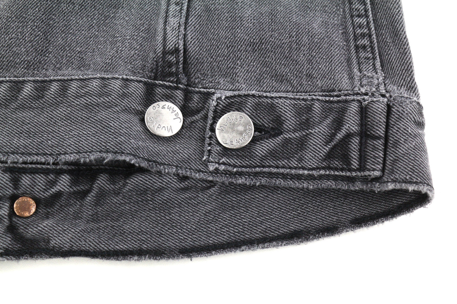 NUDIE Billy Men Jacket XS Desolation Button Unlined Logo Patch Pockets Denim