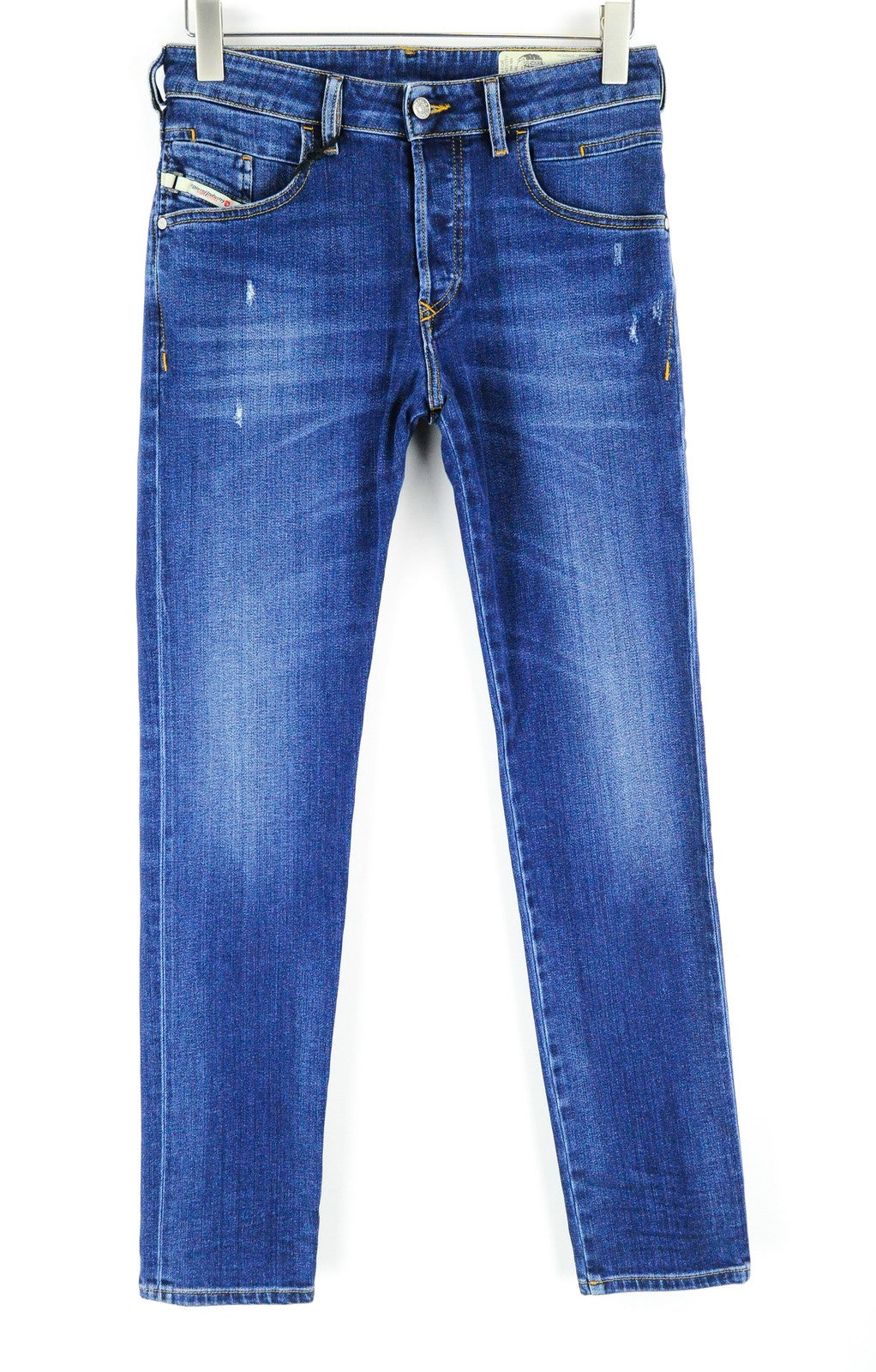 Mens DIESEL Jeans D-Bazer 083AZ W27/L32 Blue Tapered Ripped Stretchy