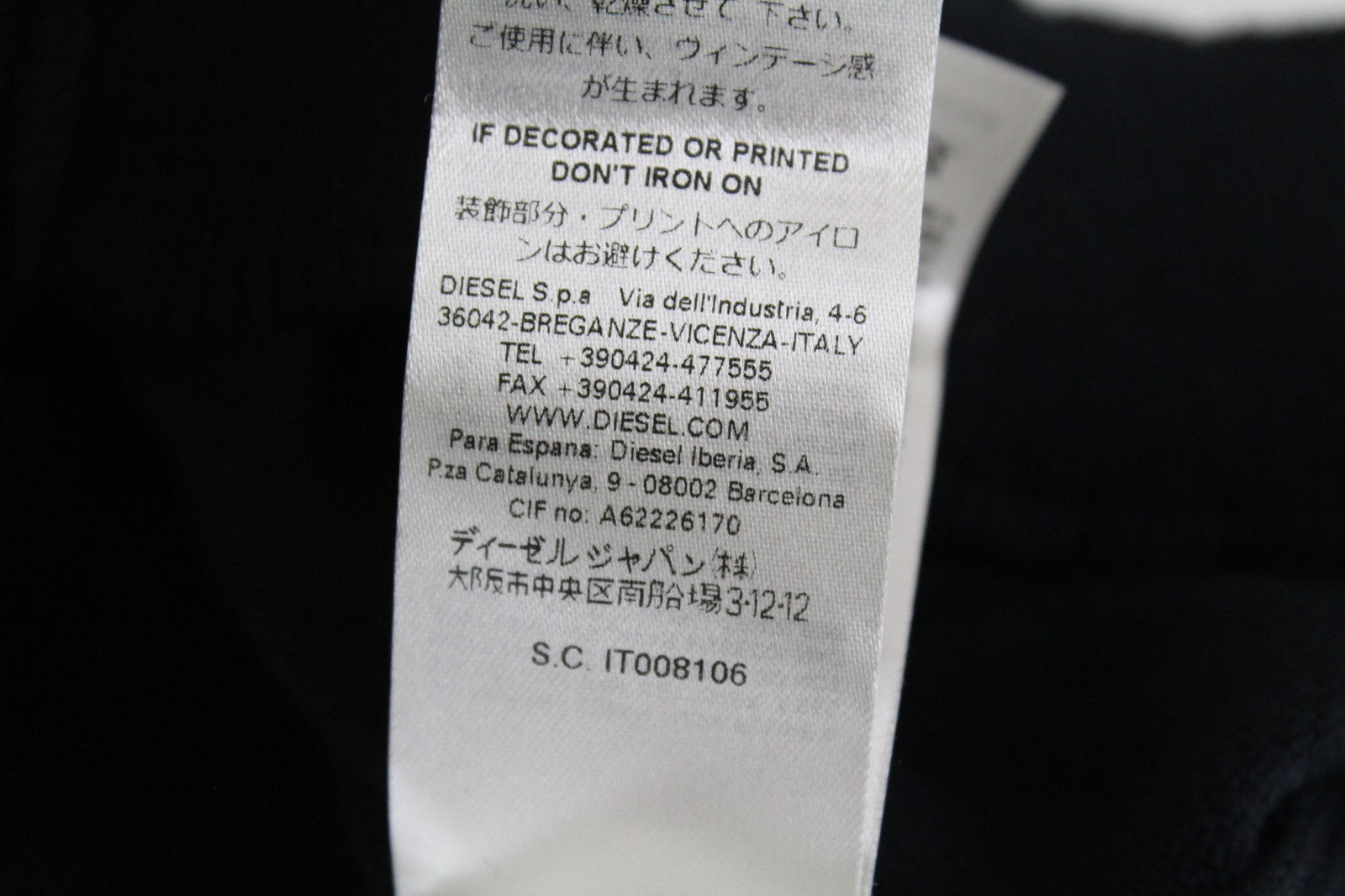 DIESEL Mens Sweatshirt M Navy Long Sleeve Cotton Blend Buttoned