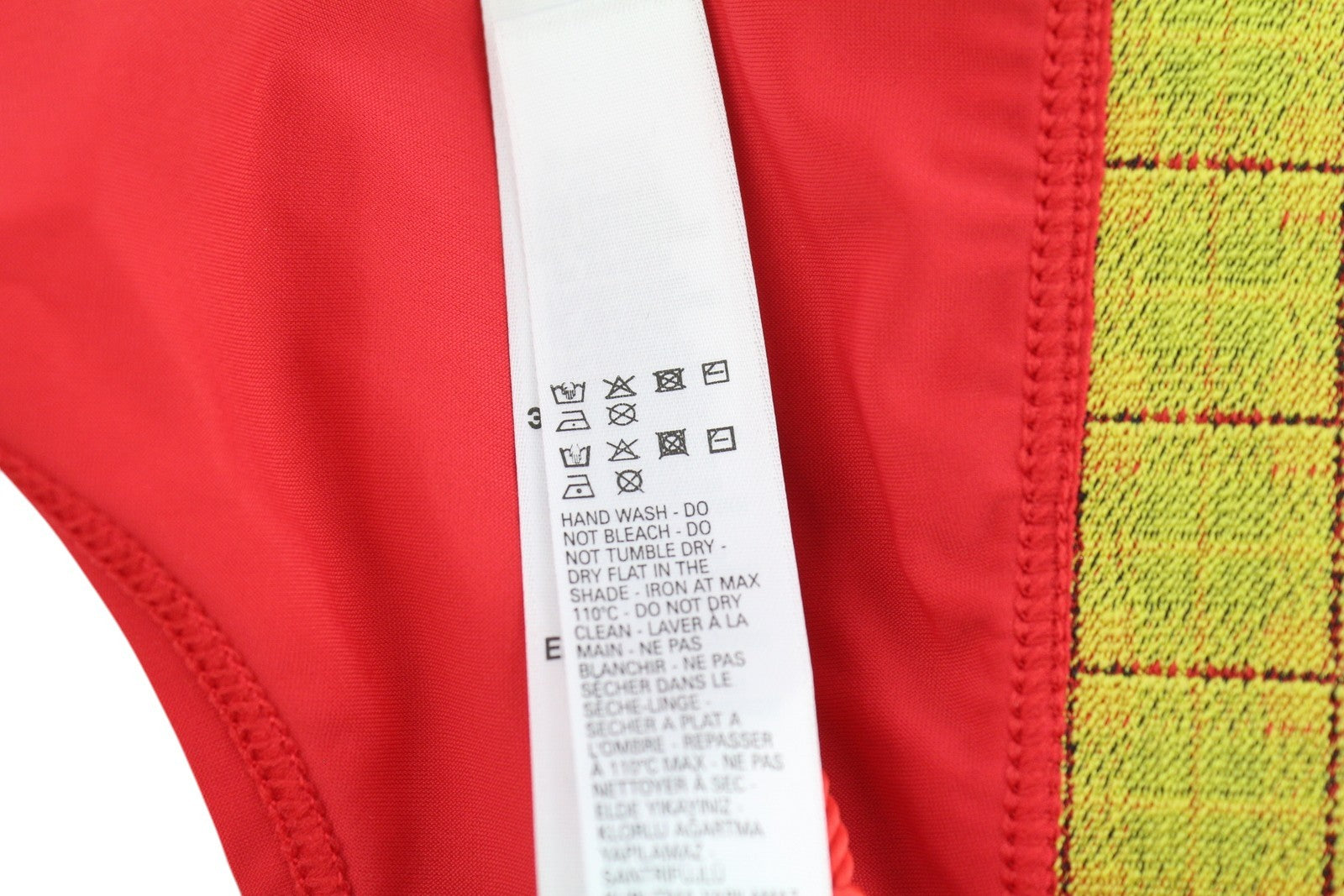 DIESEL Ufsb-Lizzys Womens Bra S Sleeveless Round Neck Front  Tartan Print Red