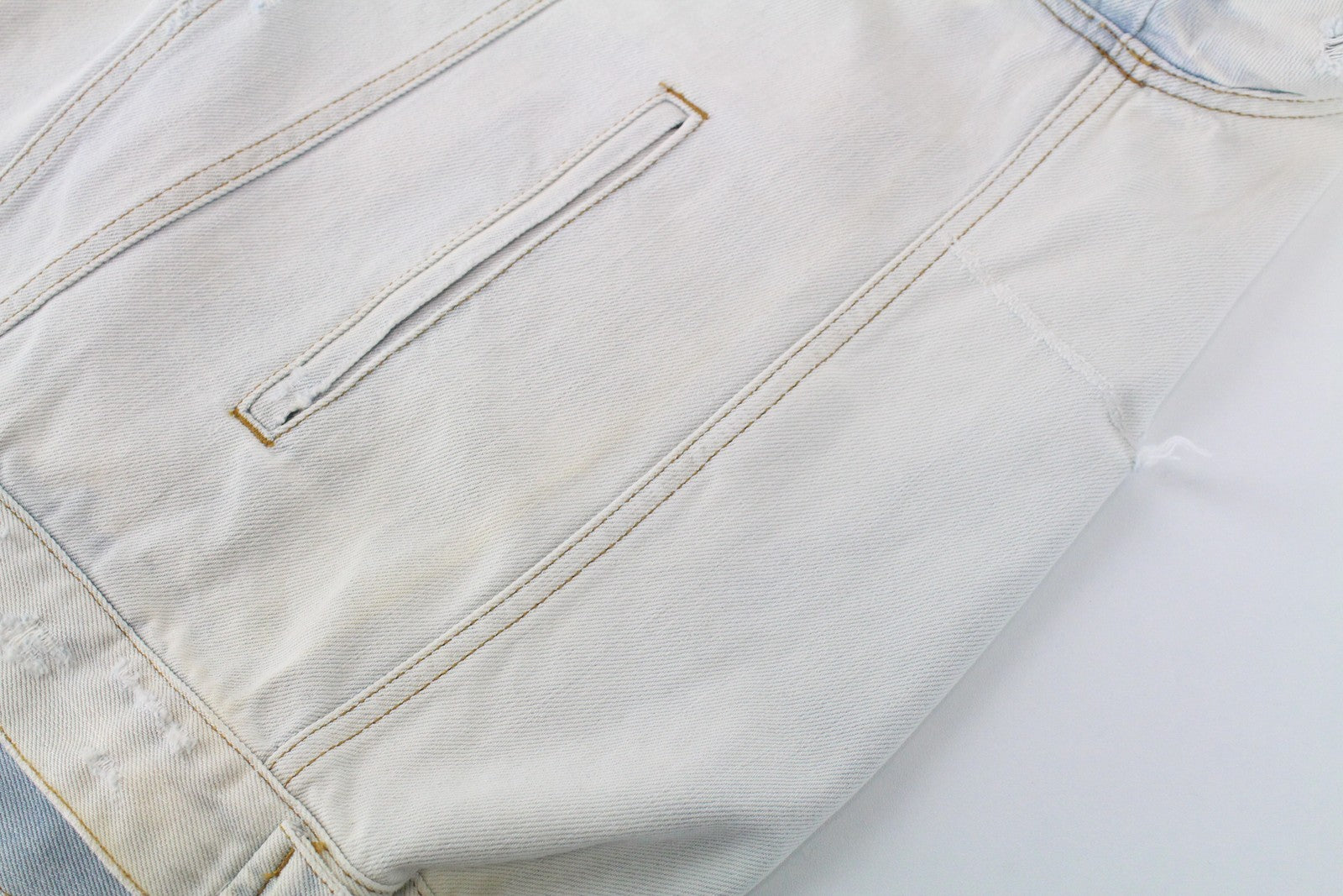 Womens DIESEL De-Visty 069AV Jacket S Blue Cotton Ripped Denim