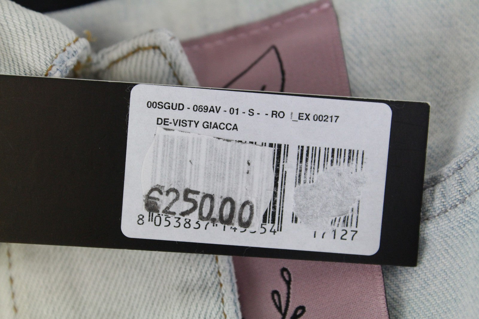 Womens DIESEL De-Visty 069AV Jacket S Blue Cotton Ripped Denim