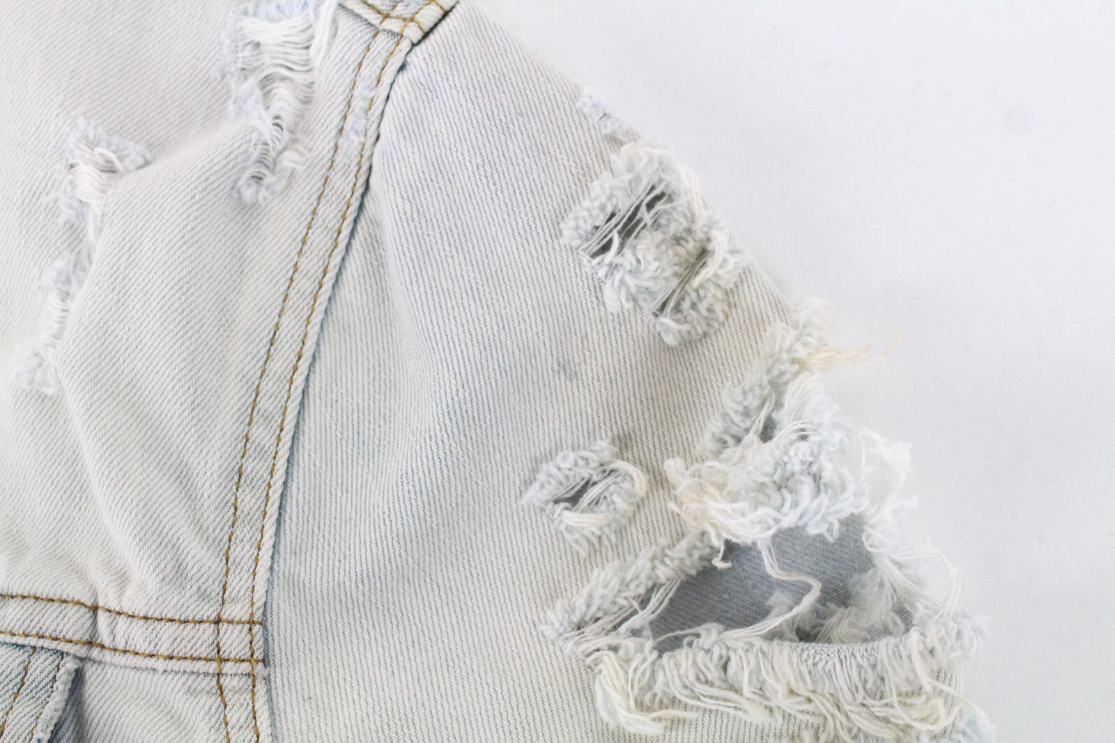 Womens DIESEL De-Visty 069AV Jacket M Blue Denim Ripped Cotton