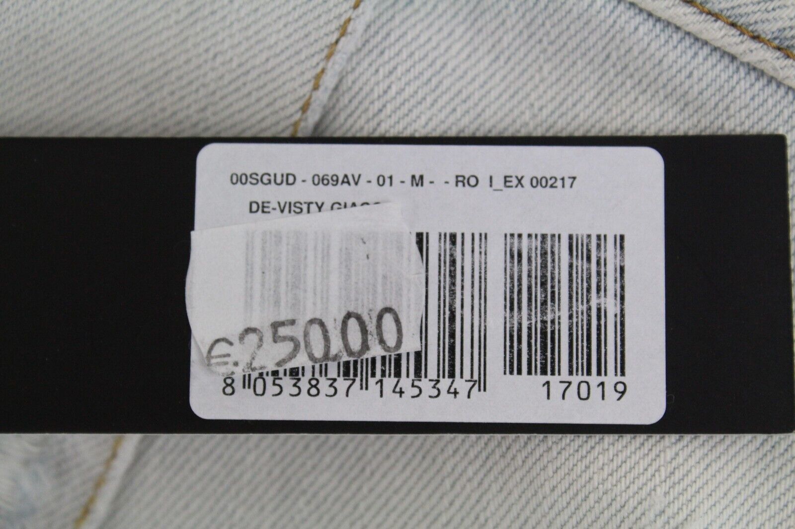 Womens DIESEL De-Visty 069AV Jacket M Blue Denim Ripped Cotton