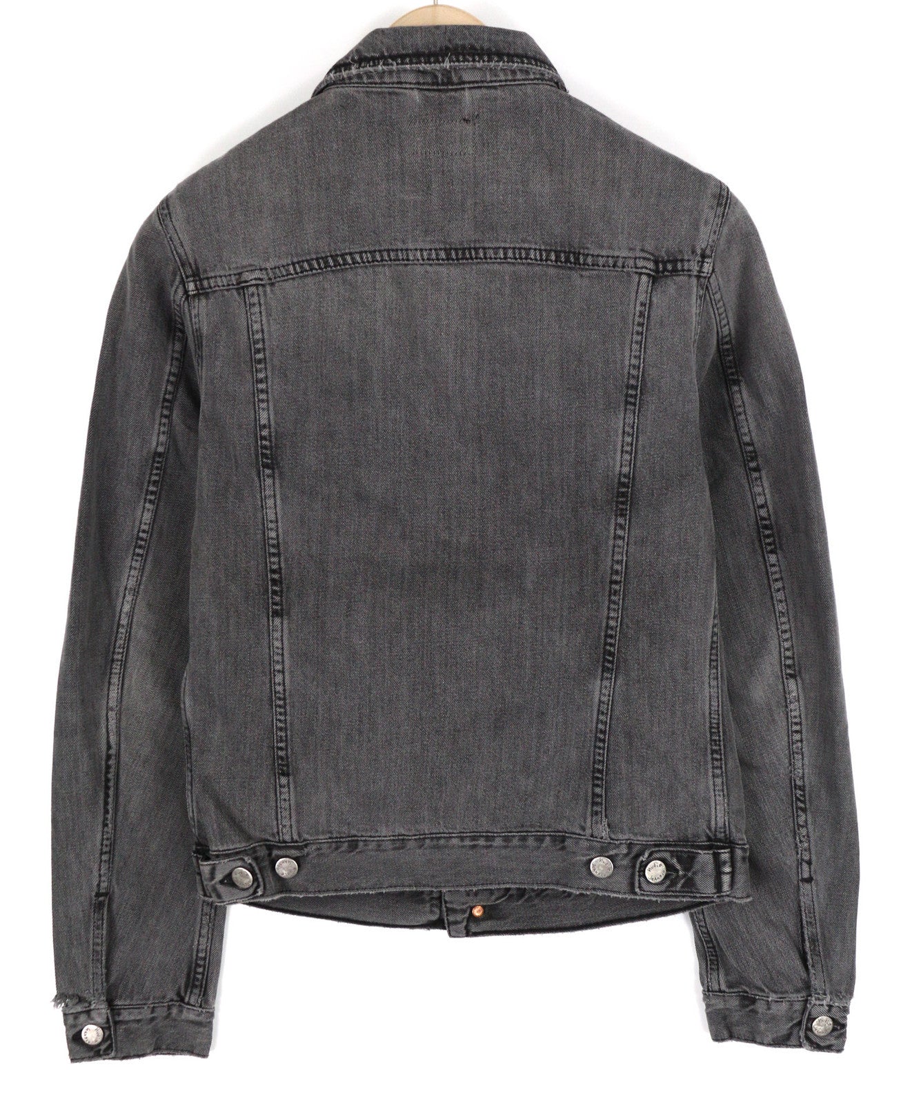 NUDIE Billy Men Jacket S Desolation Button Unlined Logo Patch Pockets Denim