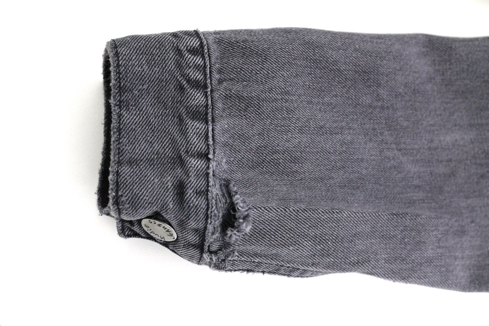 NUDIE Billy Men Jacket S Desolation Button Unlined Logo Patch Pockets Denim