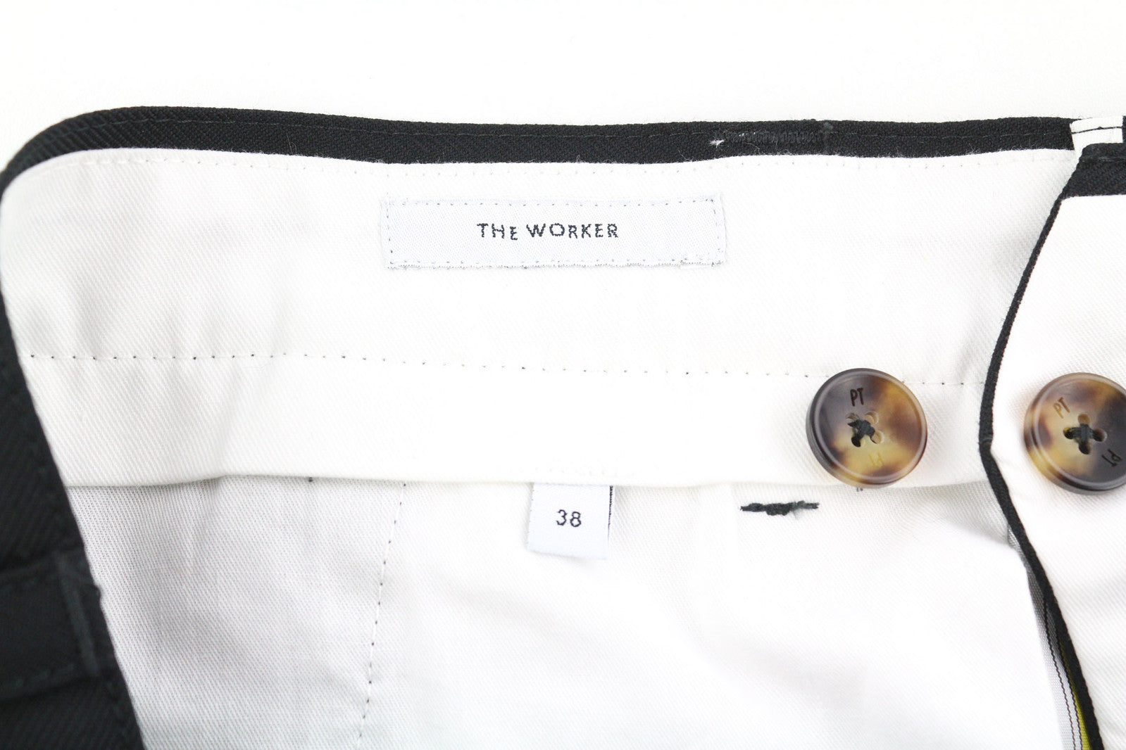 PT TORINO The Worker Men Trousers W38 Fleece Wool Blend Tapered Fit Buttoned