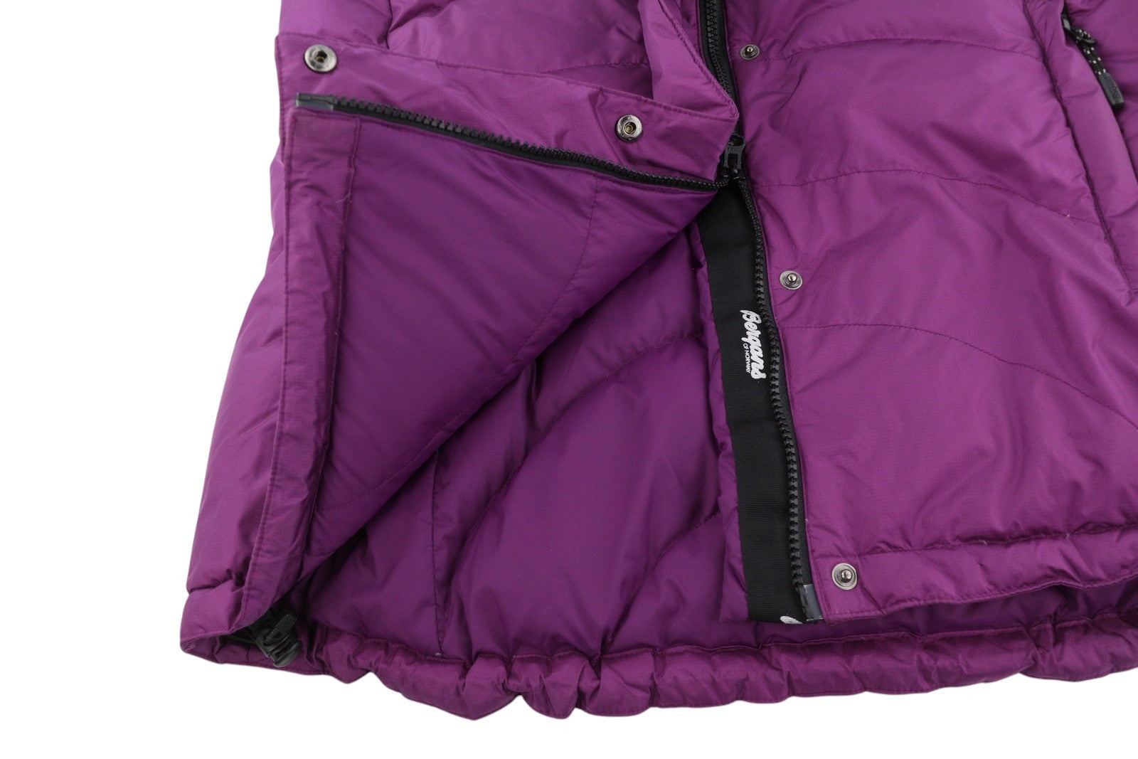 BERGANS OF NORWAY 5311 Down Women Waistcoat S Purple Full Zip Insulated Quilted