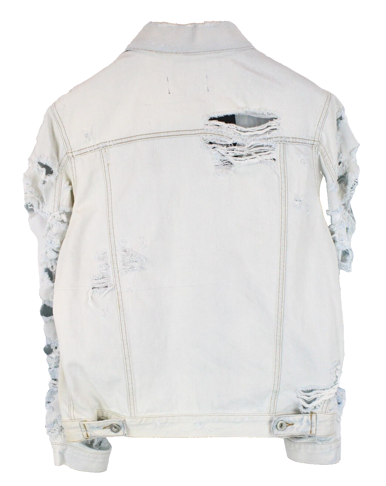 DIESEL De-Visty 069AV Jacket Women L Blue Grey Denim Ripped Cotton