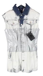 Womens DIESEL De-Dyane 0890Q Dress XS Blue Denim Sleeveless RRP€350