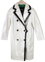 Womens DIESEL Marilou Coat S Beige Double-Breasted Lined Notch RRP€400