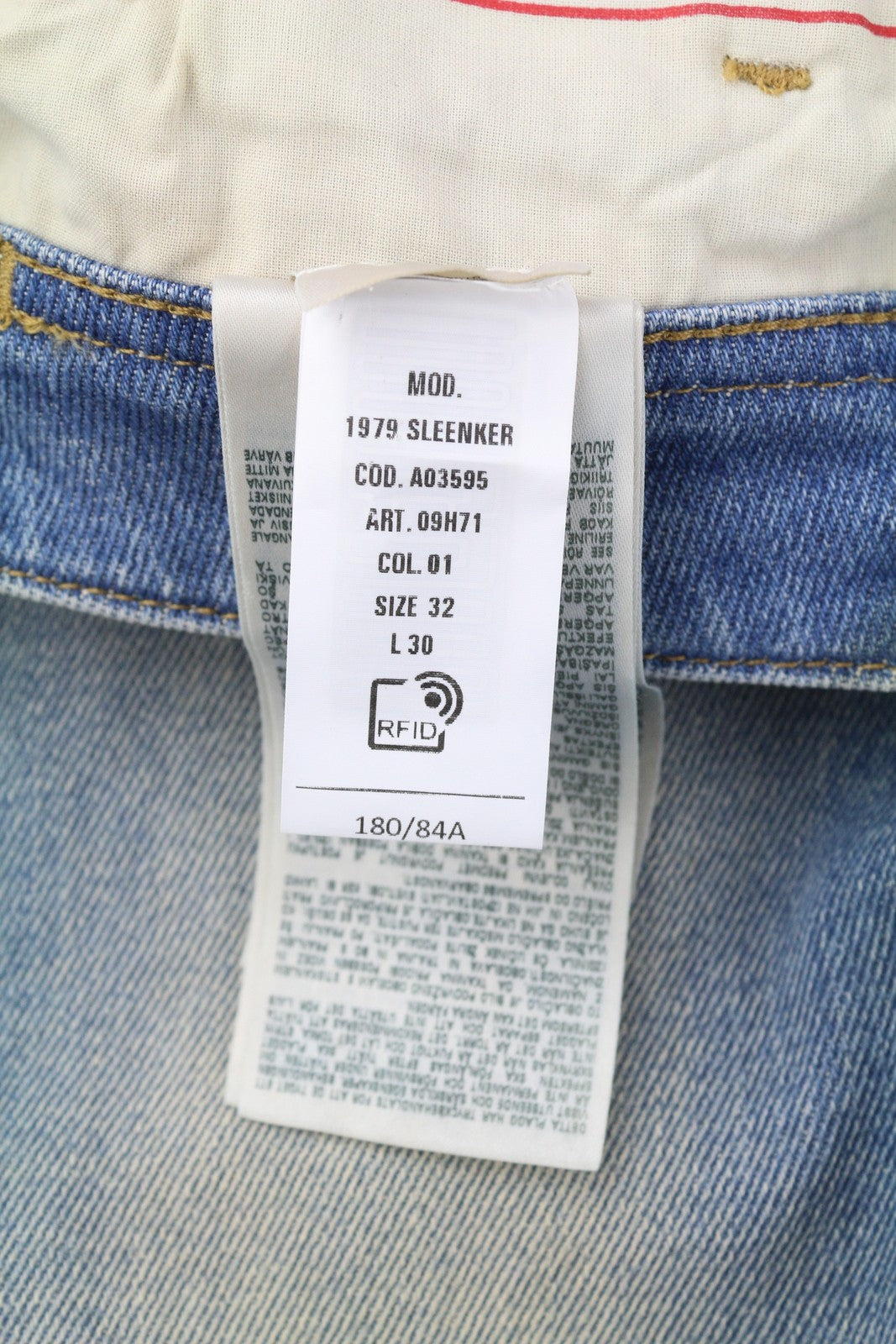 DIESEL 1979 Sleenker 09H71 Men Jeans W32/L30 Skinny Fit Low Waist Blue RRP€225