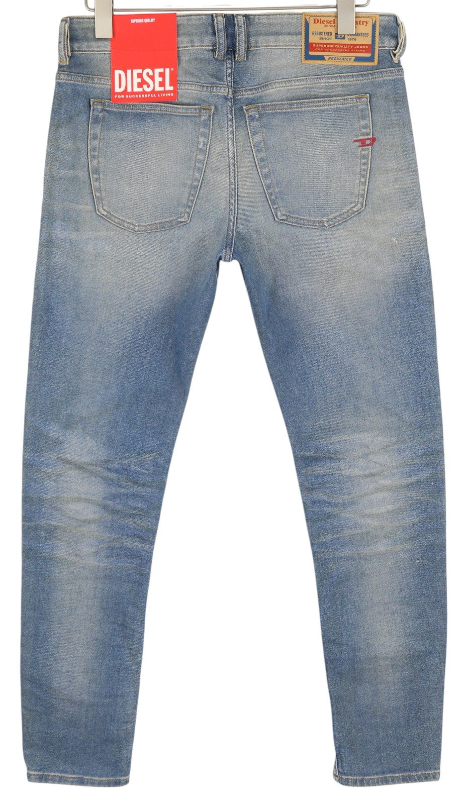 DIESEL 1979 Sleenker 09H71 Men Jeans W32/L30 Skinny Fit Low Waist Blue RRP€225