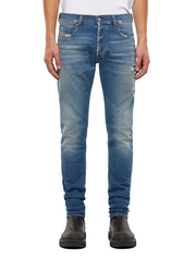DIESEL Tepphar 009JU Mens Jeans W32/L32 Slim Stretchy Washed Denim Blue RRP€200