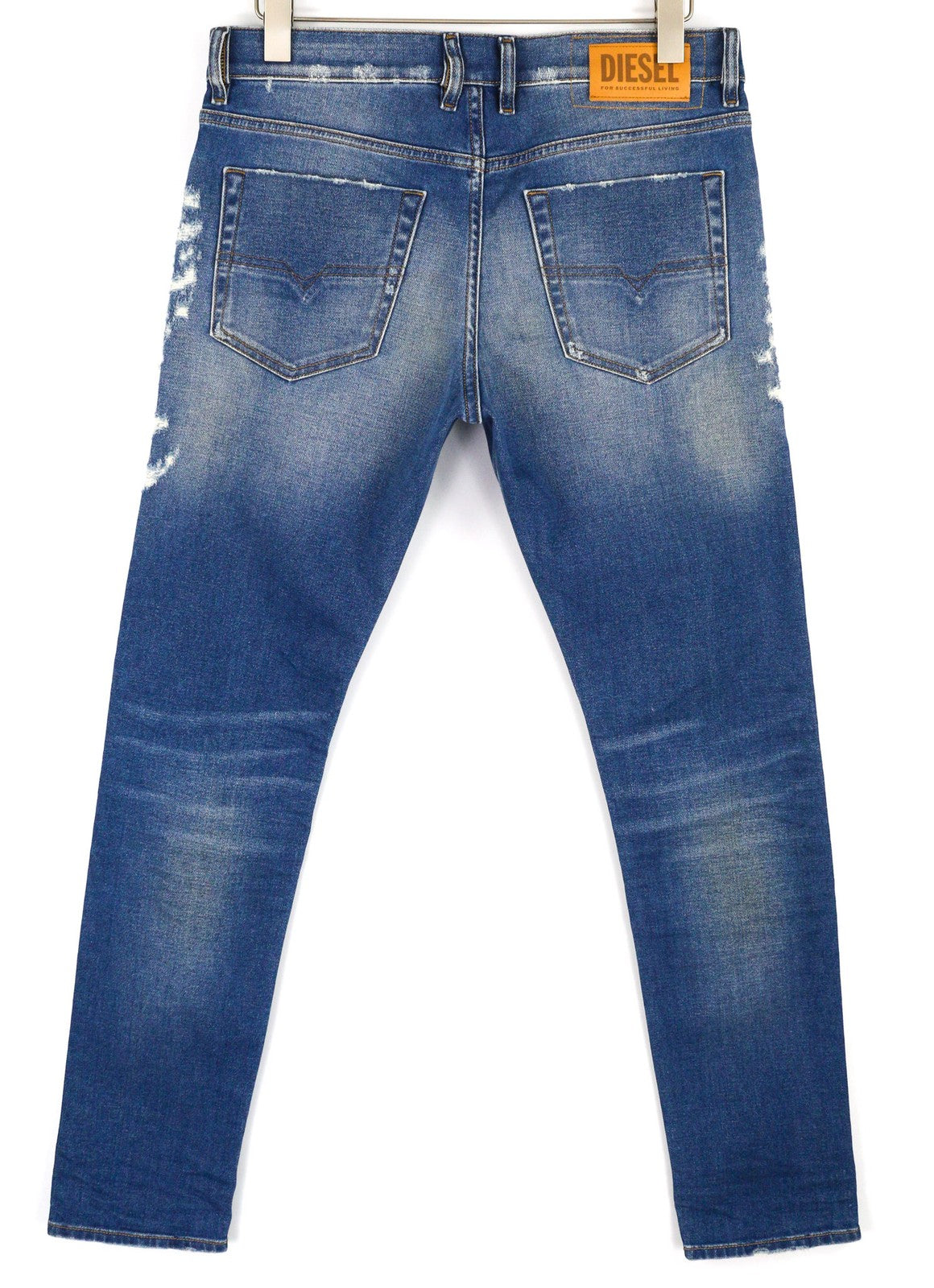 DIESEL Tepphar 009JU Mens Jeans W32/L32 Slim Stretchy Washed Denim Blue RRP€200