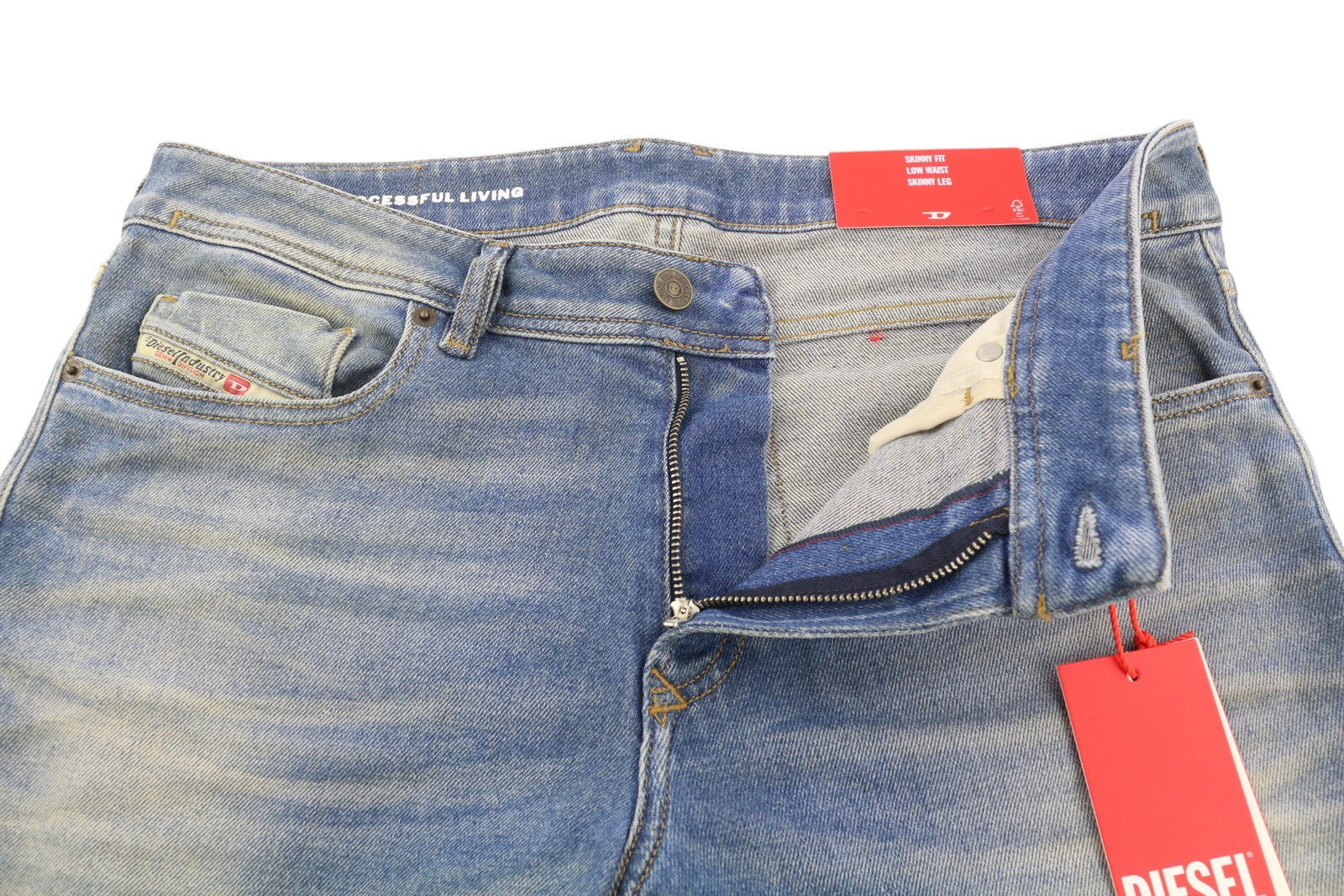 DIESEL 1979 Sleenker 09H71 Men Jeans W34/L30 Skinny Fit Low Waist RRP€225 Blue