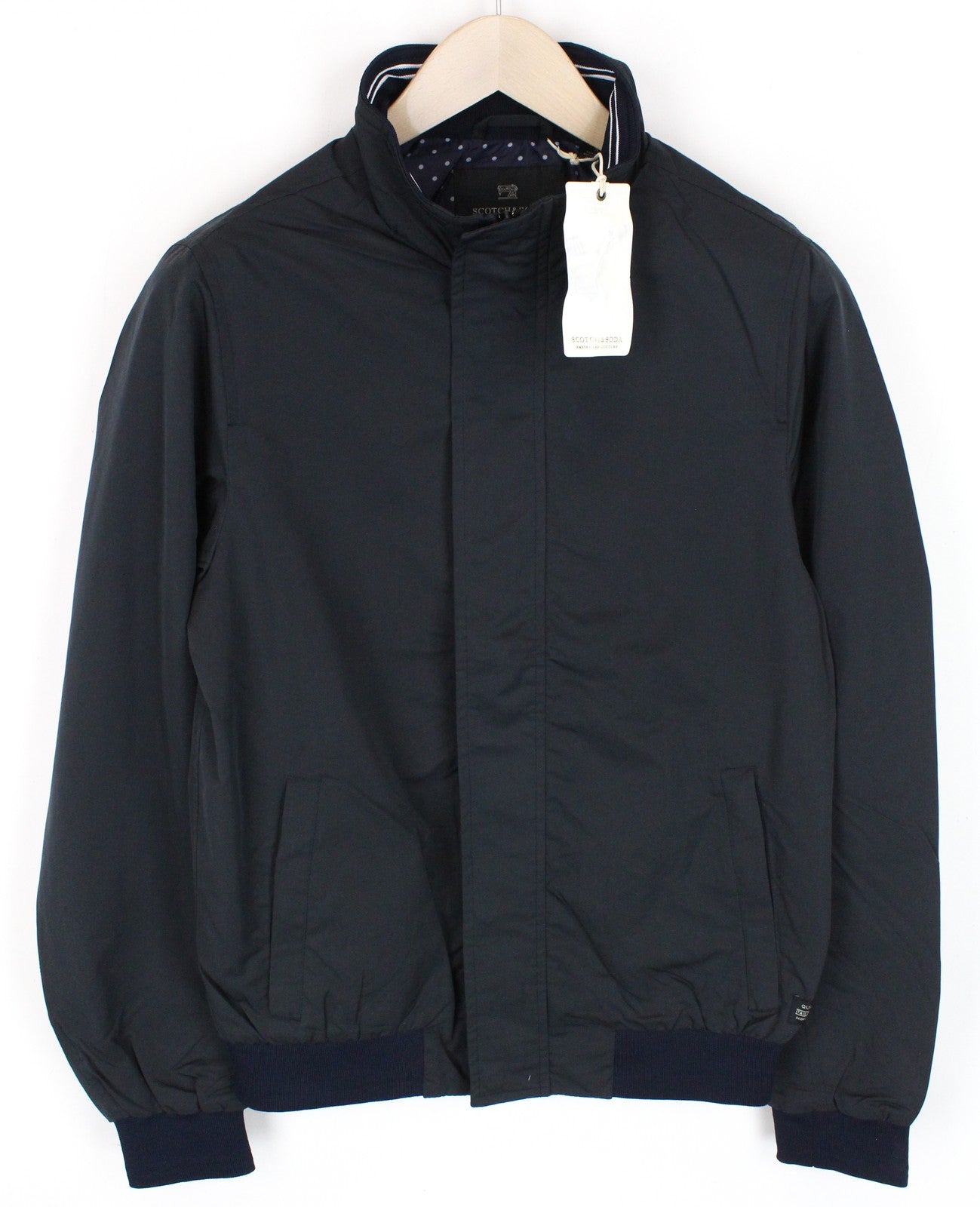 SCOTCH & SODA Ams Couture Men's Jacket S Navy Lined Lightweight Zip Closure