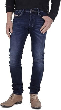 DIESEL Tepphar R86L0 Mens Jeans W27/L32 Slim Carrot  Stretchy Washed Blue Denim