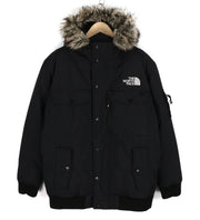THE NORTH FACE Men Jacket XL Black Hooded Goose Down Insulated Logo DryVent