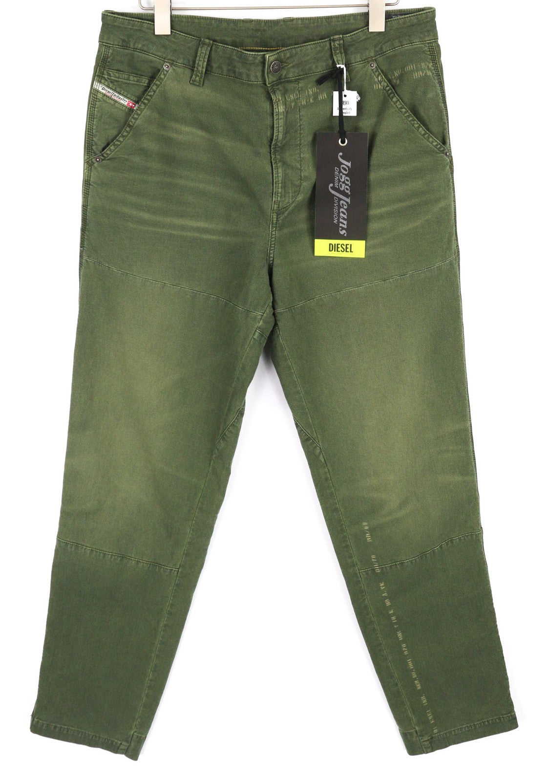 DIESEL D-Azerr Jogg 069WH Mens Jeans W34 Straight Stretchy Washed Green RRP€250