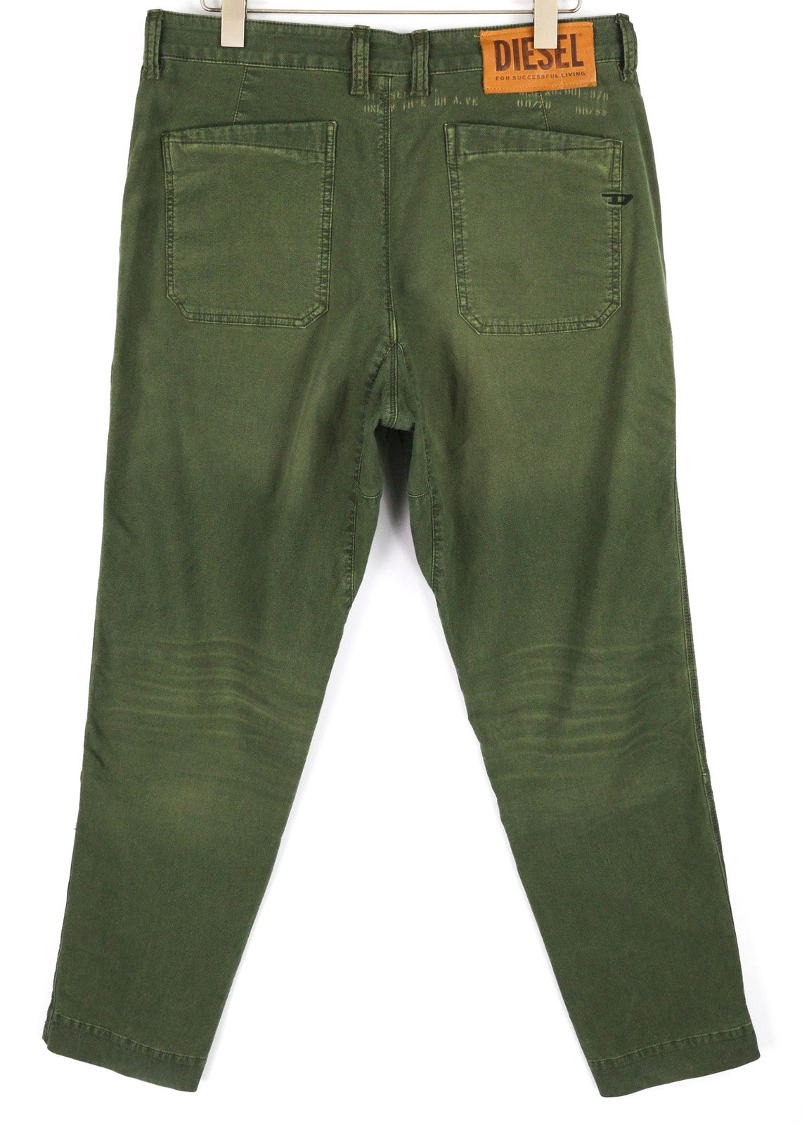 DIESEL D-Azerr Jogg 069WH Mens Jeans W34 Straight Stretchy Washed Green RRP€250