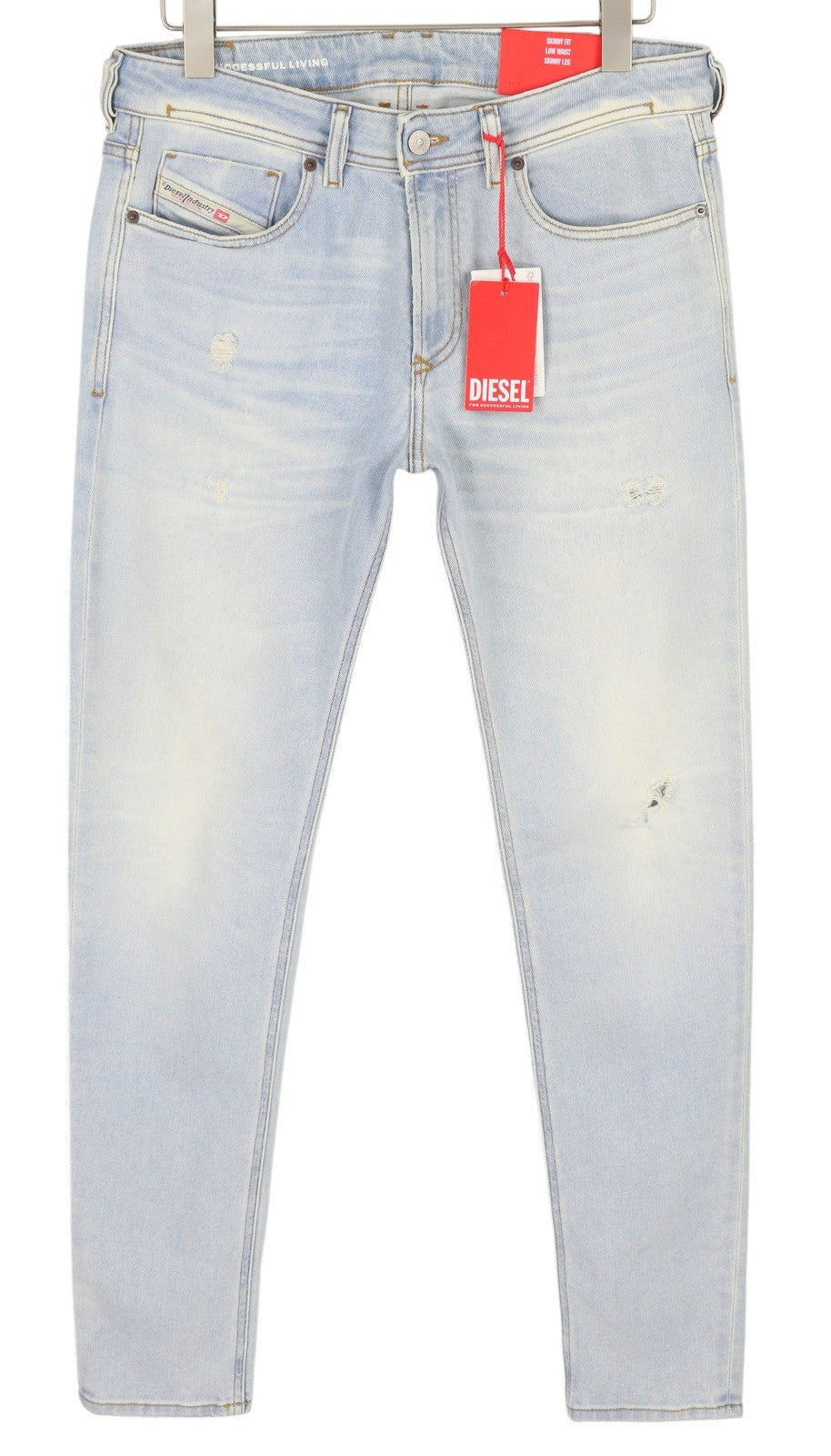 DIESEL 1979 Sleenker 09F14 Men Jeans W32/L32 Skinny Low Waist Distress RRP€250