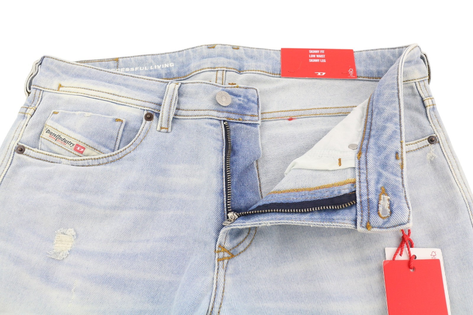 DIESEL 1979 Sleenker 09F14 Men Jeans W32/L32 Skinny Low Waist Distress RRP€250