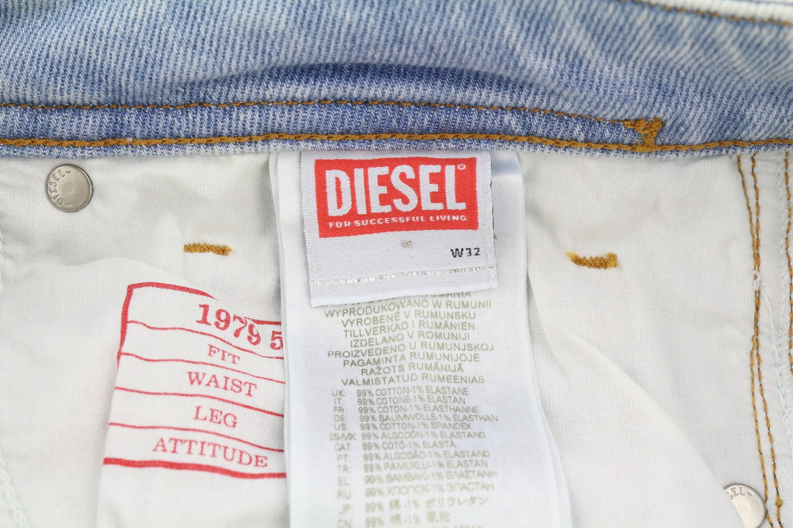 DIESEL 1979 Sleenker 09F14 Men Jeans W32/L32 Skinny Low Waist Distress RRP€250