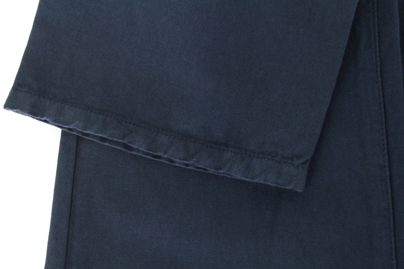 RICHMOND Men's Trousers 48 Blue Cotton Linen Button Fly Casual Slit Pockets