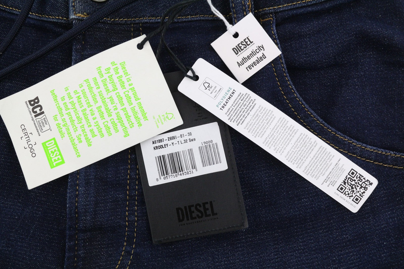 DIESEL Krooley Jogg Z69VI Mens Jeans W30/L32 Tapered  Stretchy RRP€195 Blue