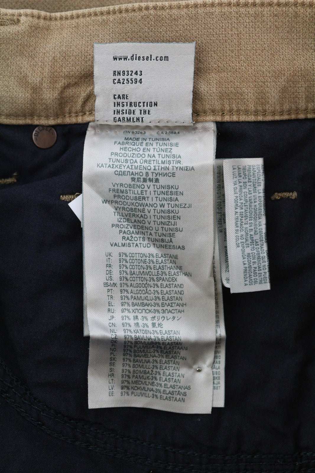 DIESEL D-Strukt Jogg 069WD Mens Jeans W32 Slim  Stretchy Zip Fly Brown RRP€250