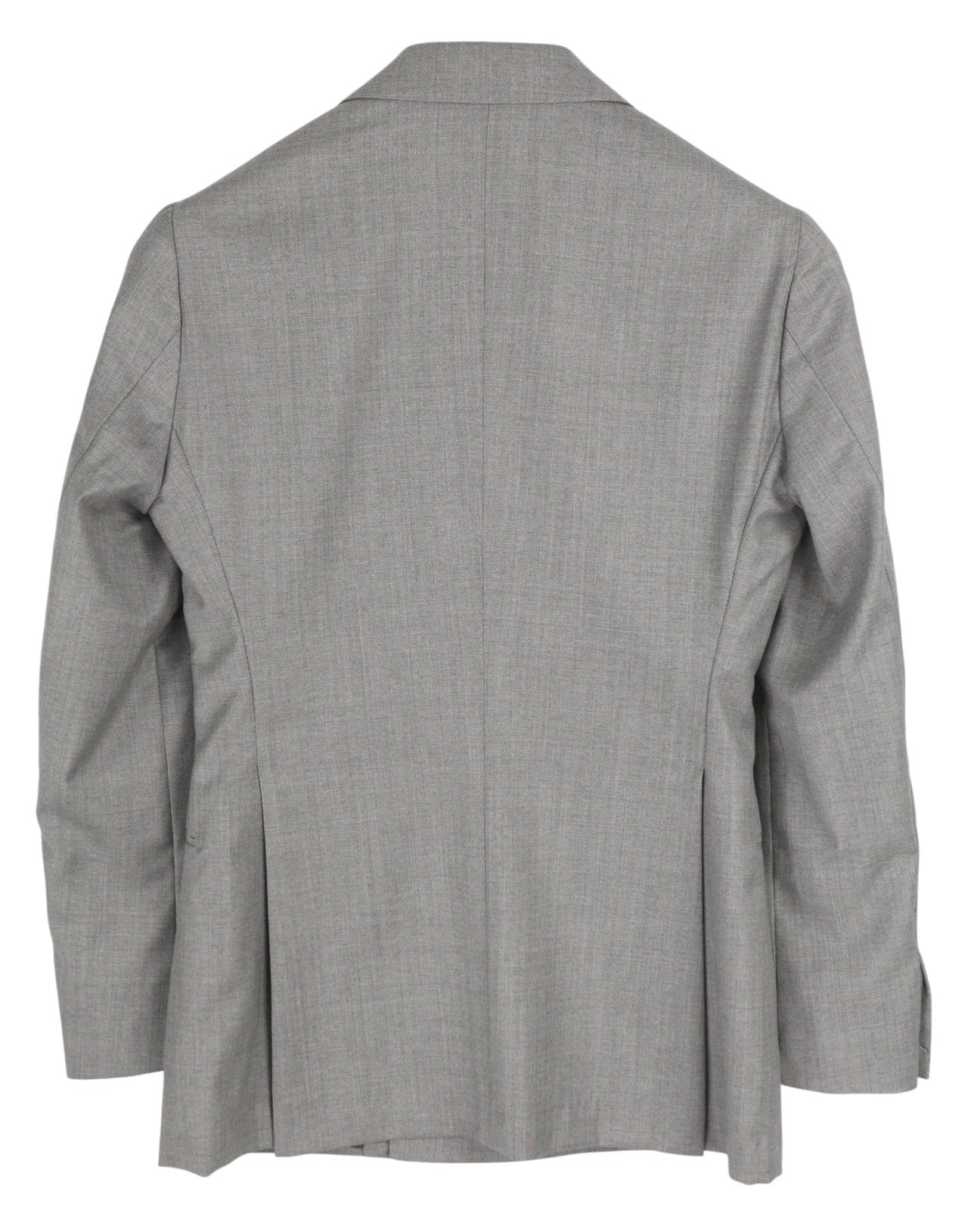 SUITSUPPLY La Spalla Men Blazer UK30R Melange Grey Wool Double-Breasted Peak