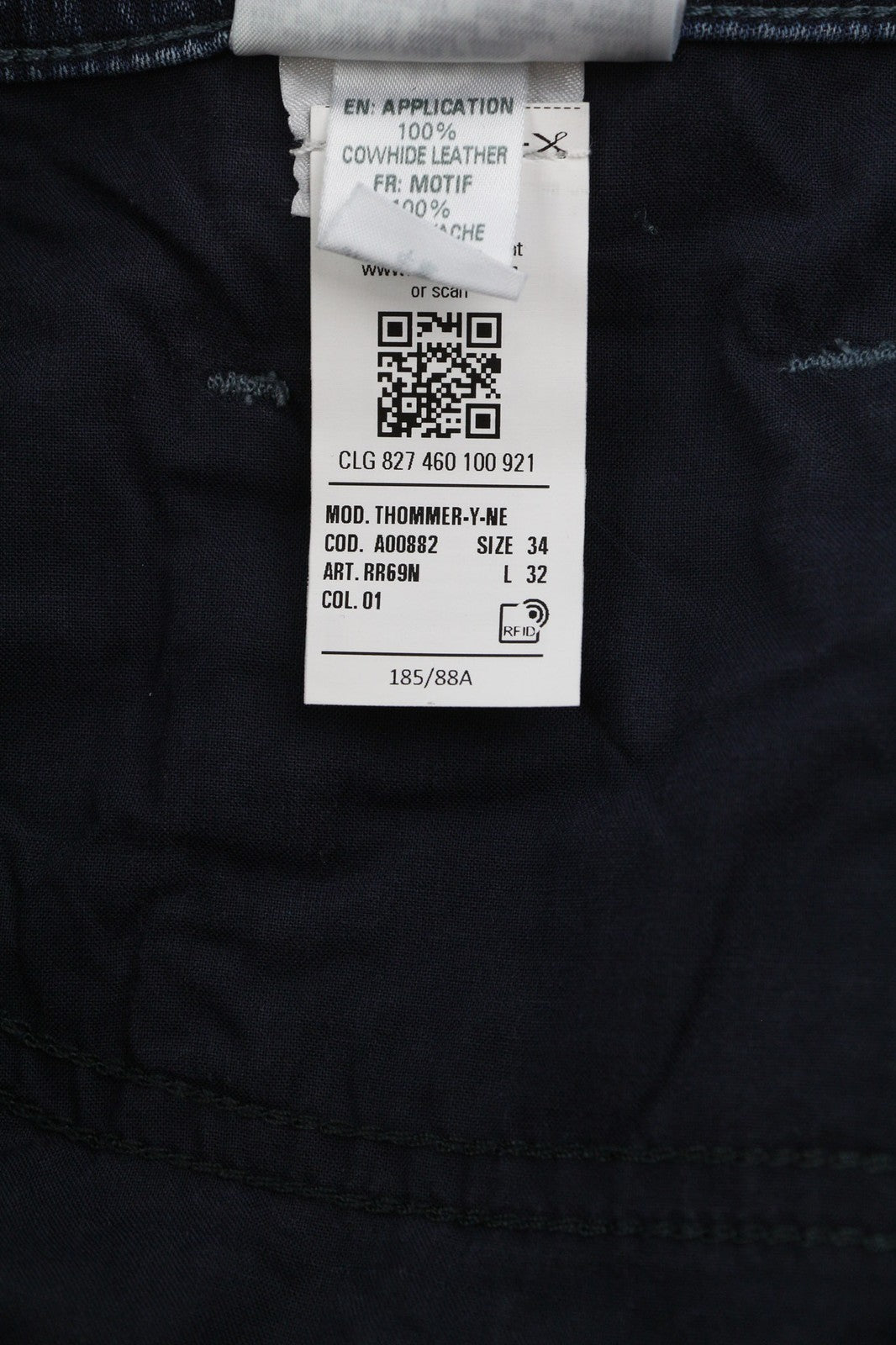 DIESEL Thommer-Y-Ne Jogg RR69N Mens Jeans W34/L32 Zipper Washed Blue RRP€250