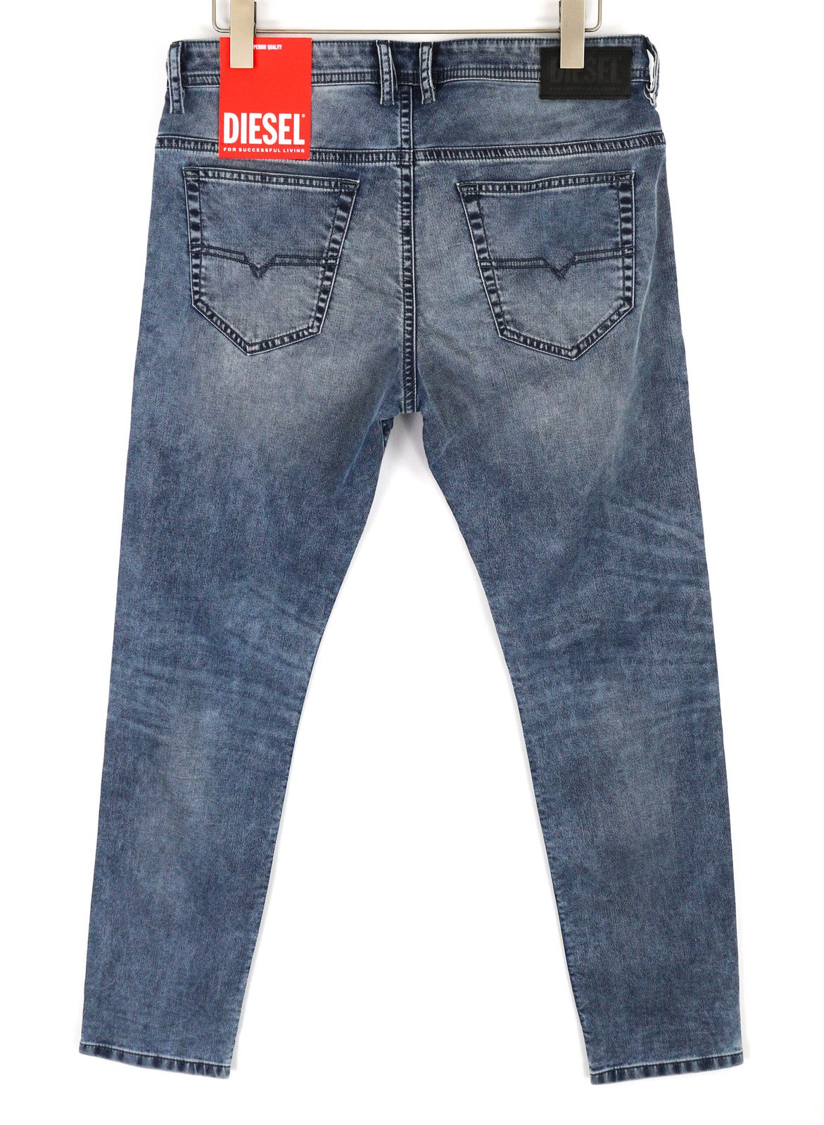 DIESEL Thommer-Y-Ne Jogg RR69N Mens Jeans W34/L32 Zipper Washed Blue RRP€250