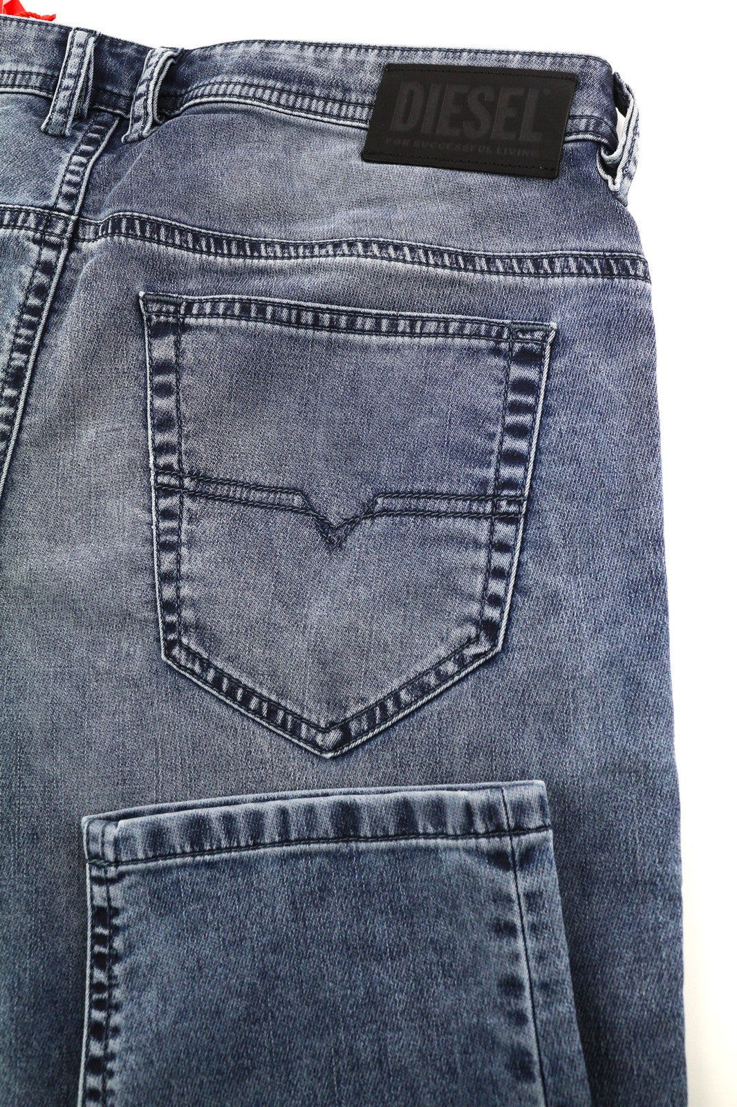 DIESEL Thommer-Y-Ne Jogg RR69N Mens Jeans W34/L32 Zipper Washed Blue RRP€250