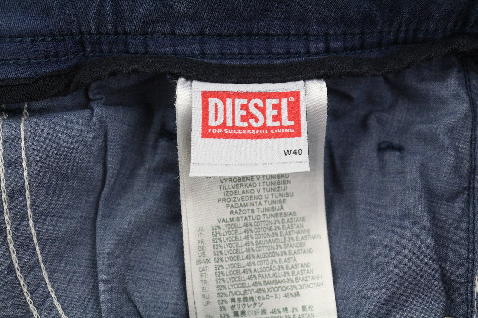 DIESEL Narrot-Ne-R R684T Mens Jeans W40 Jogg Washed Blue Denim Slim RRP€275