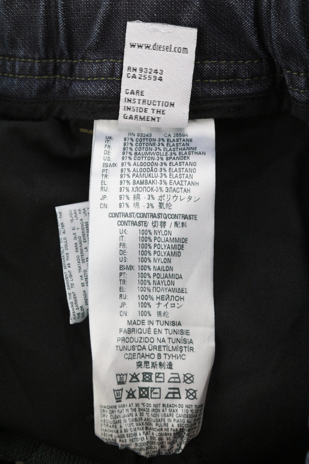 DIESEL D-Everi-Ne Jogg 009BI Mens Jeans W30 Sweat RRP€300 Removable Legs