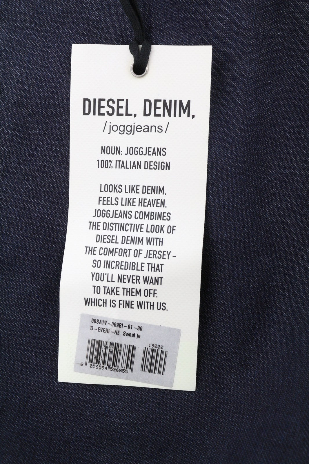 DIESEL D-Everi-Ne Jogg 009BI Mens Jeans W30 Sweat RRP€300 Removable Legs