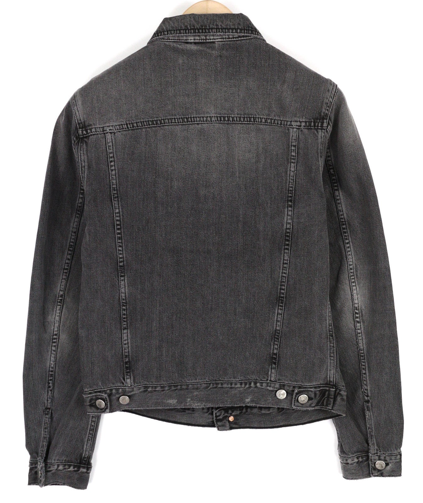 NUDIE Billy Men Jacket M Desolation Button Neck Unlined Patch Pocket Denim