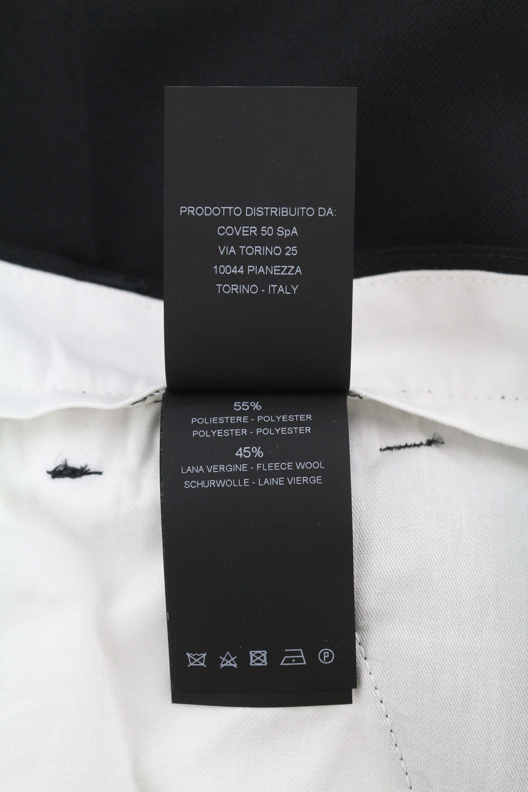 PT TORINO The Worker Men Trousers W32 Fleece Wool Blend Tapered Fit Buttoned