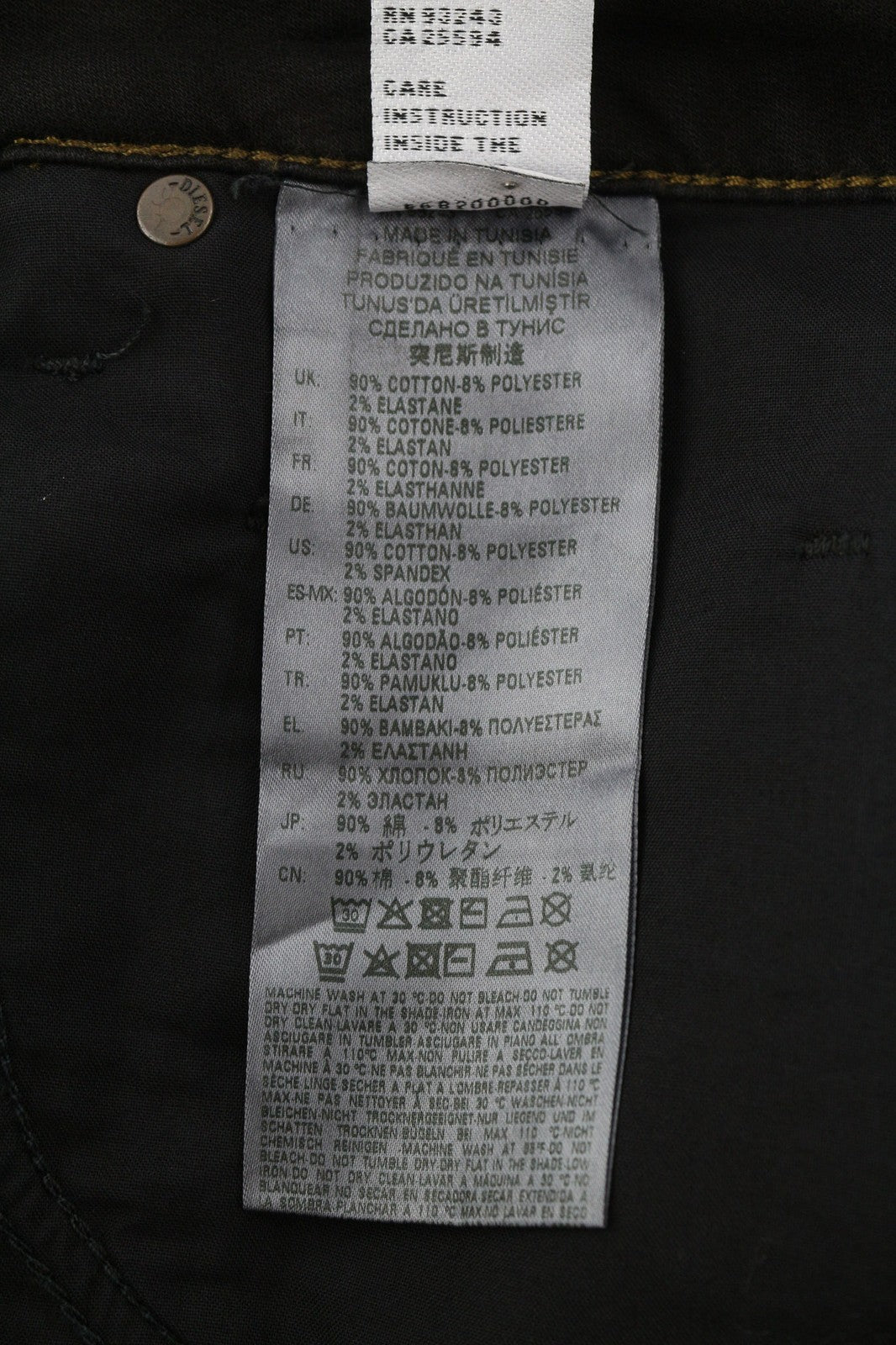 DIESEL Krooley Jogg 0849R Mens Jeans W36/L32 Tapered RRP€250 Coated Black