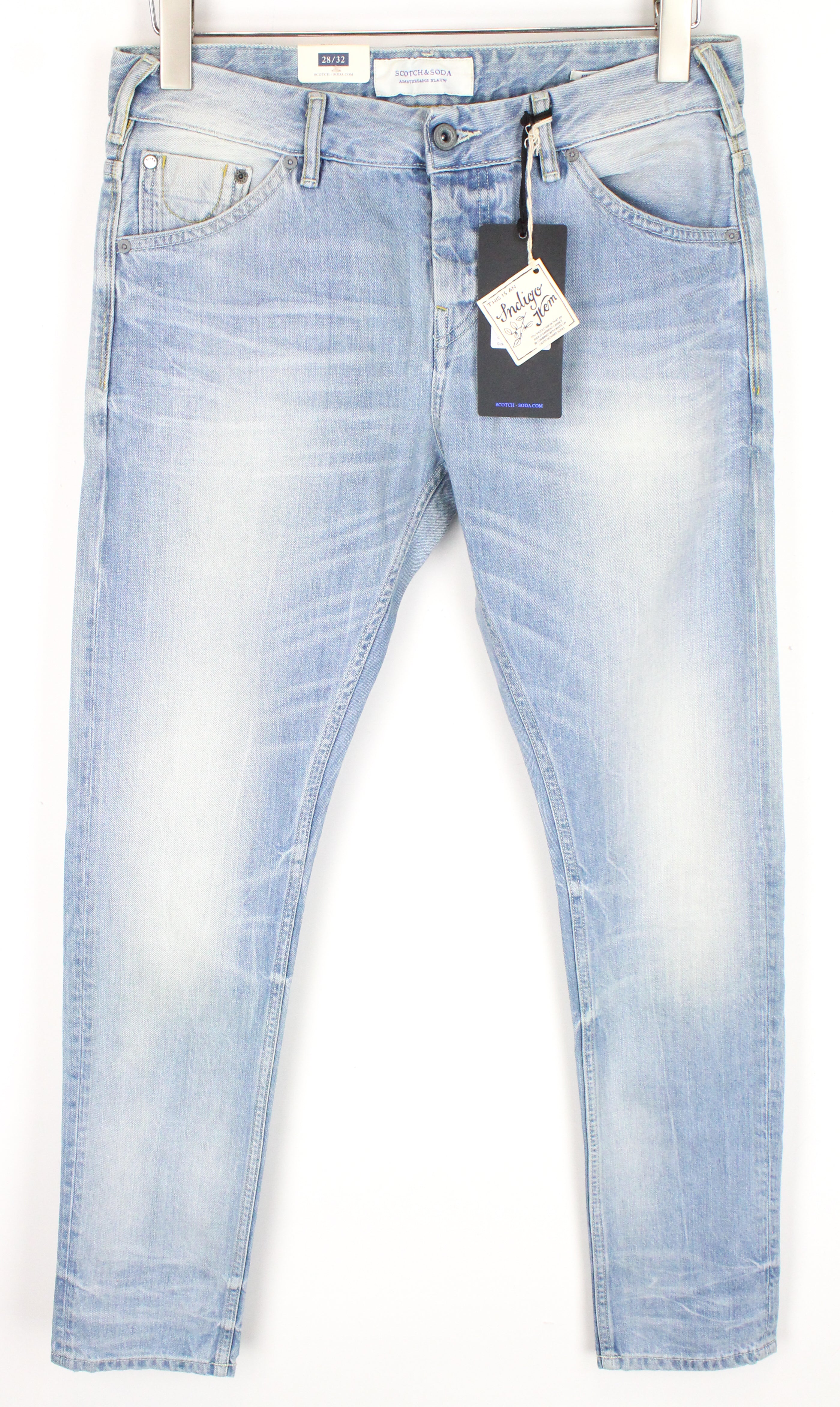 SCOTCH & SODA Phaidon Men's Jeans W28/L32 Slim Fit Blue Wash Cotton 5-Pocket