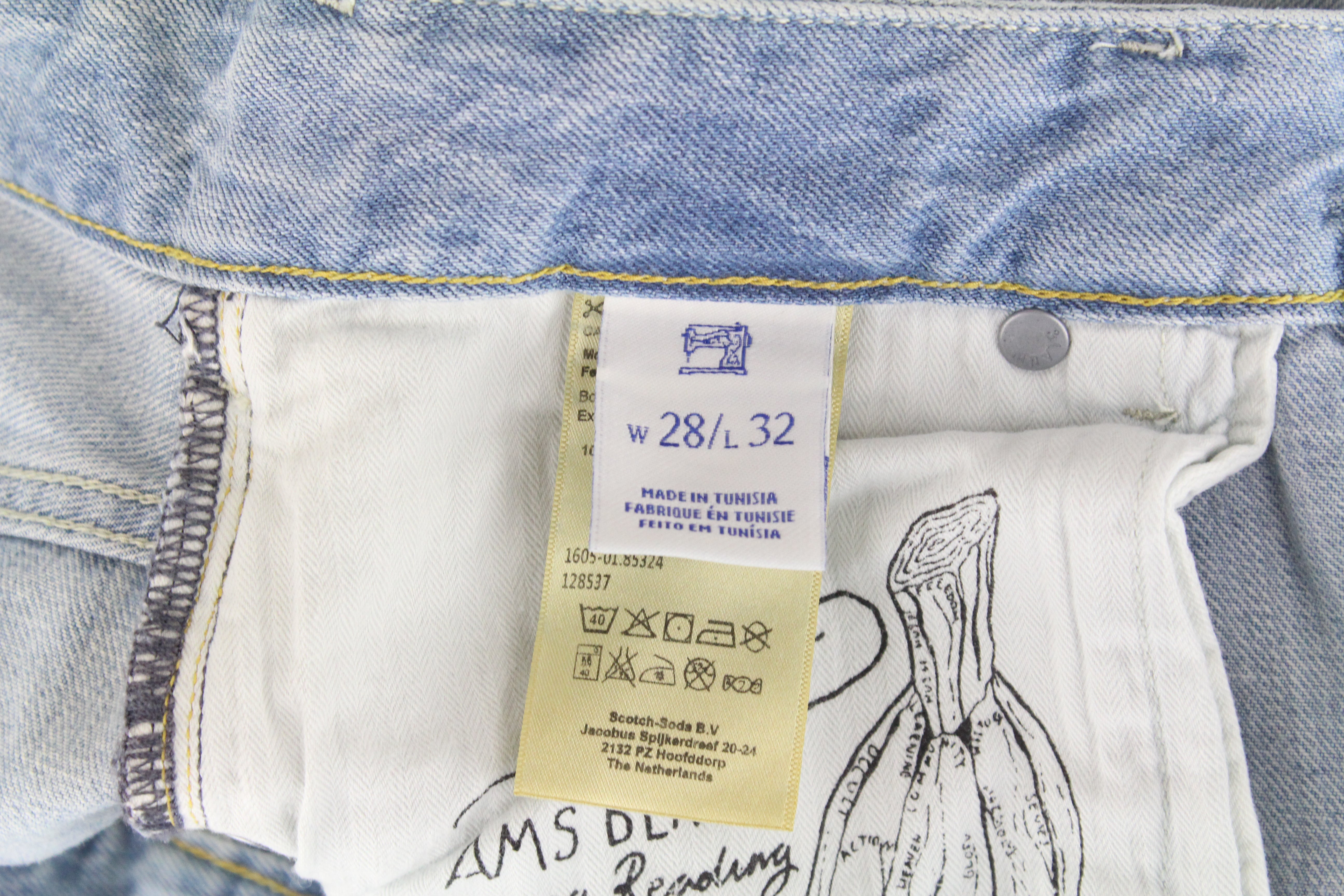 SCOTCH & SODA Phaidon Men's Jeans W28/L32 Slim Fit Blue Wash Cotton 5-Pocket