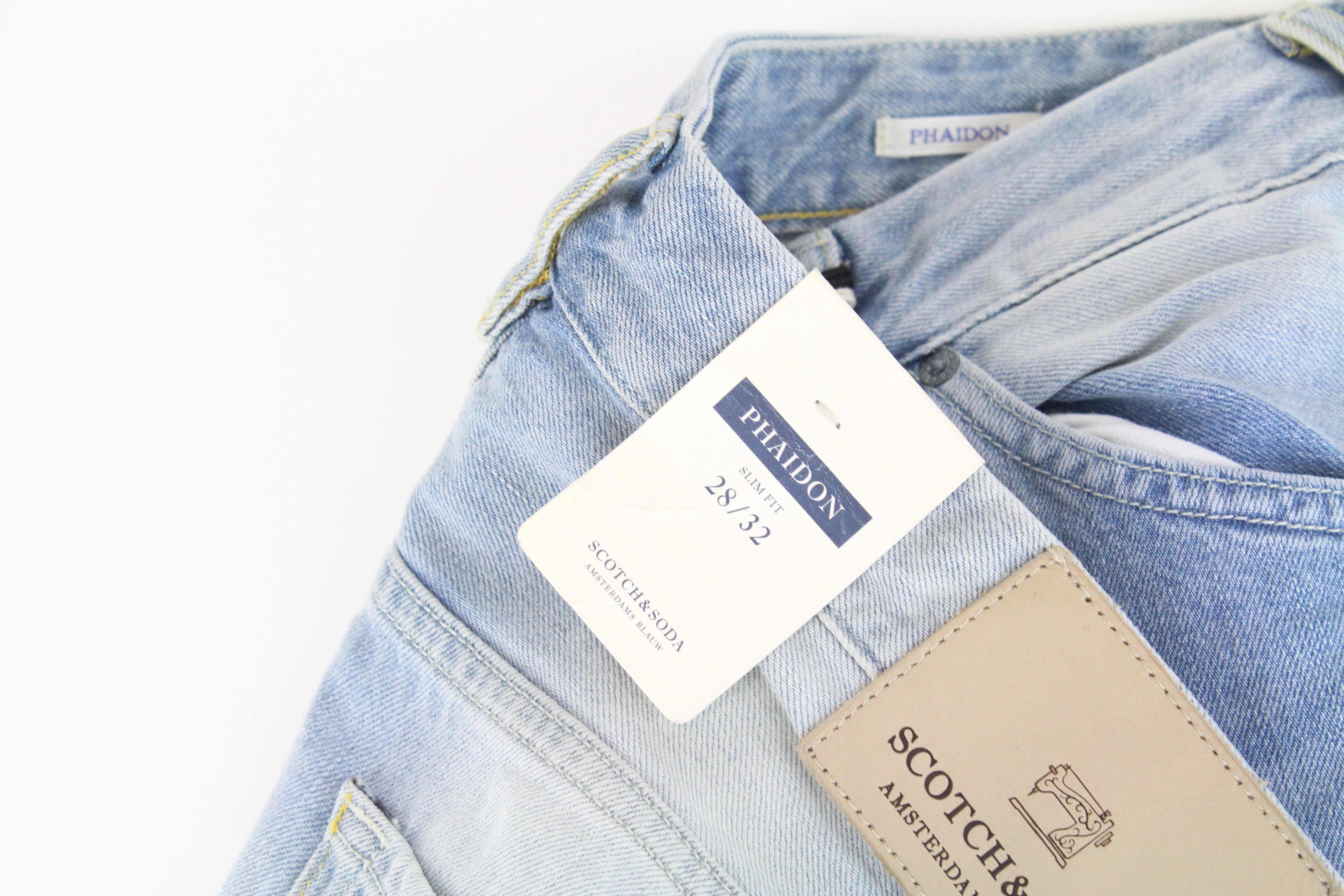 SCOTCH & SODA Phaidon Men's Jeans W28/L32 Slim Fit Blue Wash Cotton 5-Pocket