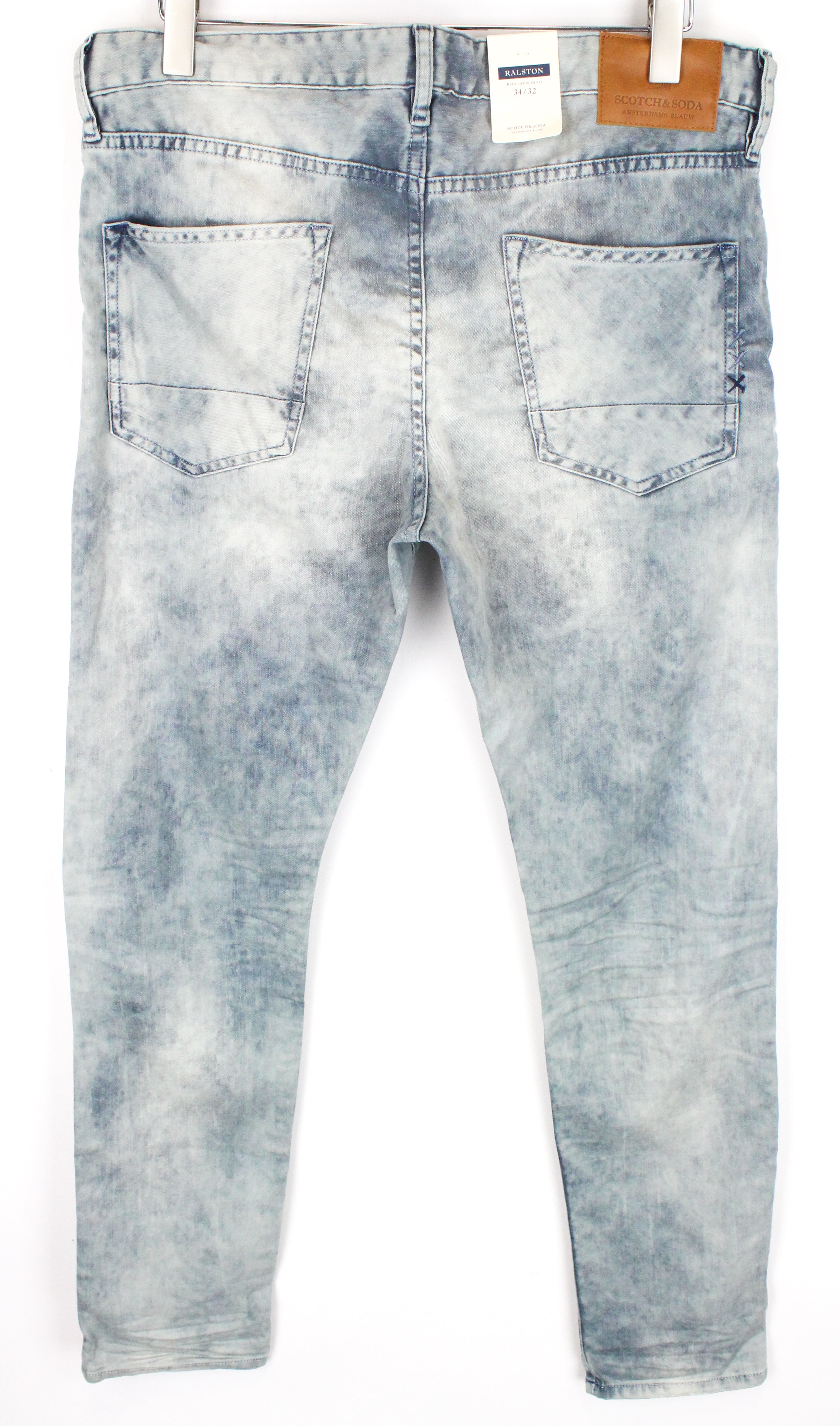 SCOTCH & SODA Ralston Men's Jeans W34/L32 Slim Fit Blue Cotton Stretch Denim